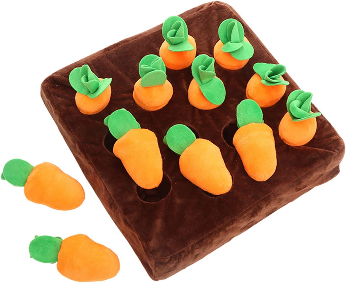 Zktfyshk Pet Toy For Plush Toy Stuffed Plant Realistic Carrot Eating Educational Toy Interactive Puppy Sniff Training T