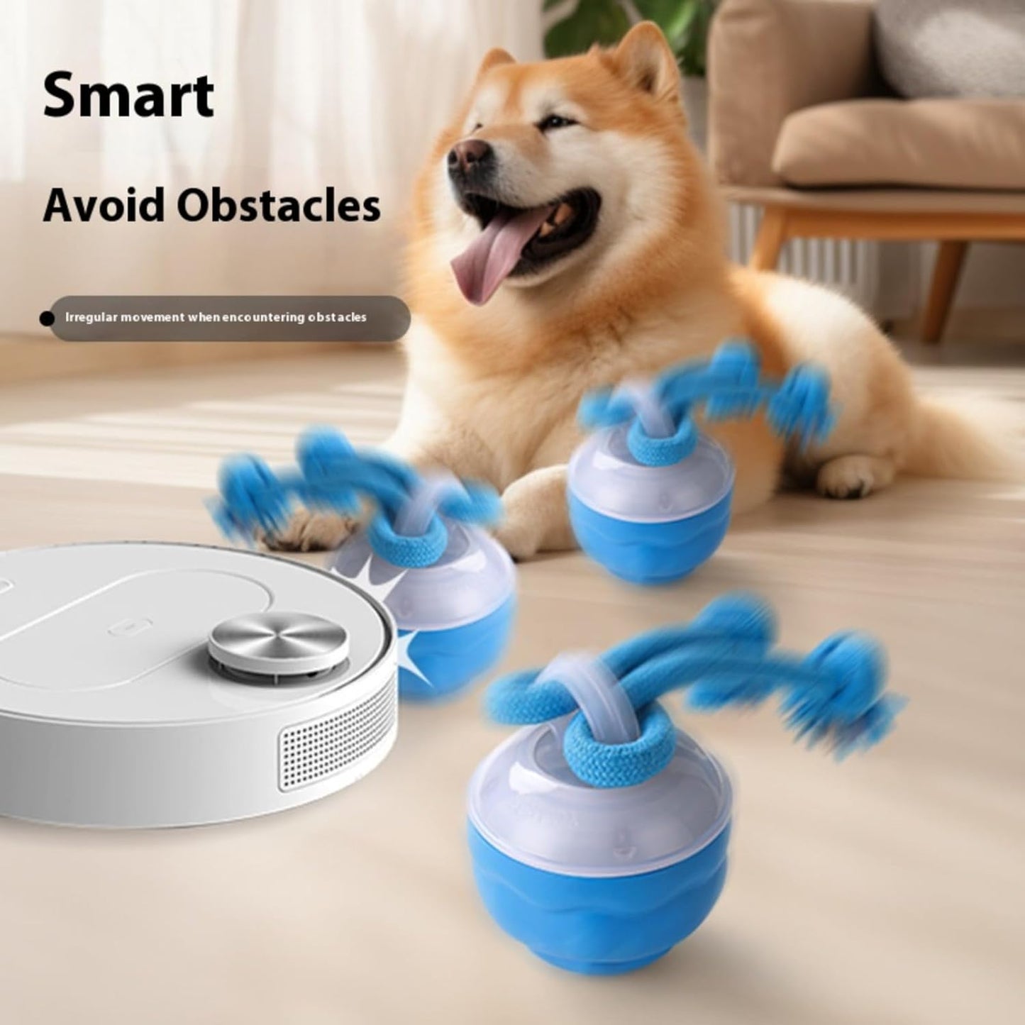 Dog Toys Automatic Movement Interactive Ball for Dogs, Smart Chase Pet Toy Ball, Rechargeable, Suitable for Anxiety Games and Boredom Relief for Large and Medium Dogs