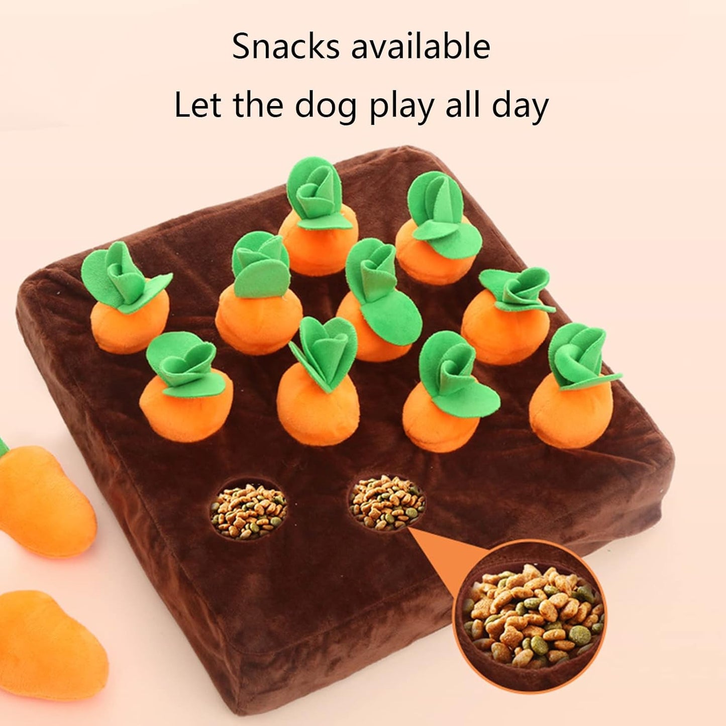 Zktfyshk Pet Toy For Plush Toy Stuffed Plant Realistic Carrot Eating Educational Toy Interactive Puppy Sniff Training T