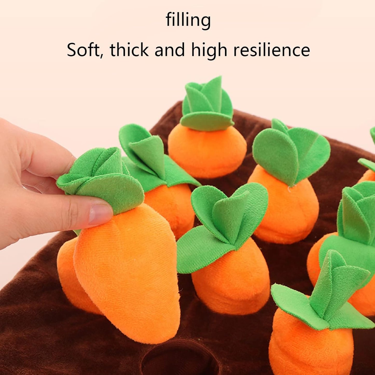 Zktfyshk Pet Toy For Plush Toy Stuffed Plant Realistic Carrot Eating Educational Toy Interactive Puppy Sniff Training T