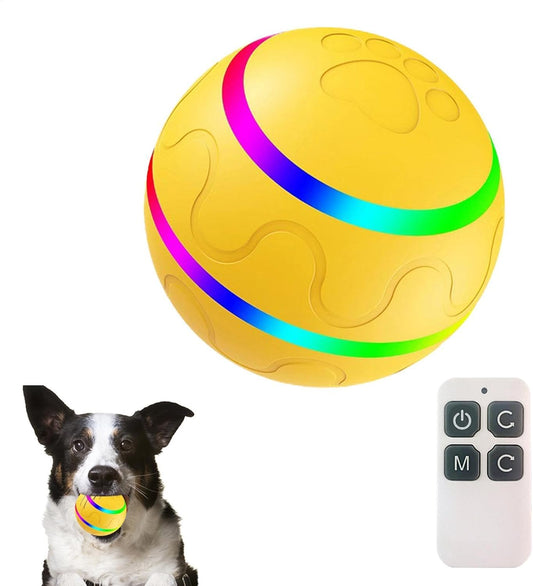 Interactive Dog Ball | IP54 LED Remote Control Toy Waterproof LED Pet Toy Smart Puppy Toy with 3 Modes for Indoor and Outdoor Interactive Ball Toy with ev Sensor