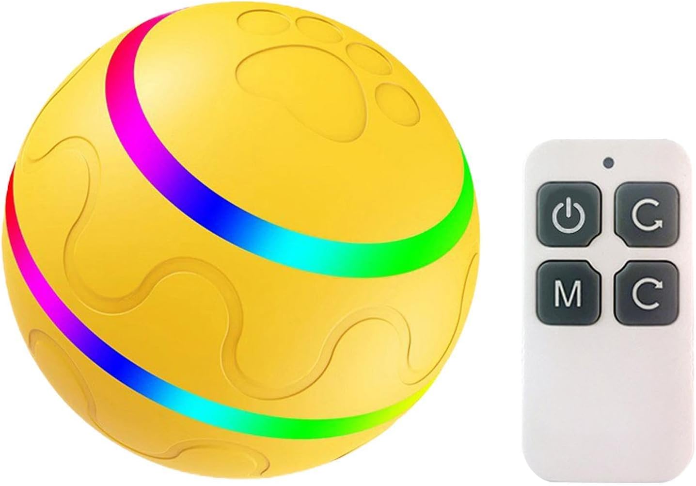 Interactive Dog Ball | IP54 LED Remote Control Toy Waterproof LED Pet Toy Smart Puppy Toy with 3 Modes for Indoor and Outdoor Interactive Ball Toy with ev Sensor